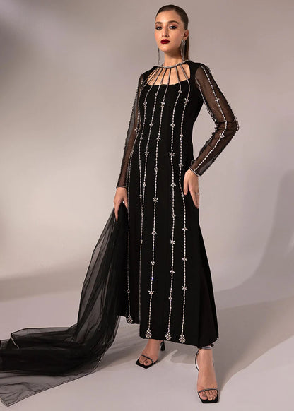 Midnight Black | Festive Wear Hand Embellished Suit