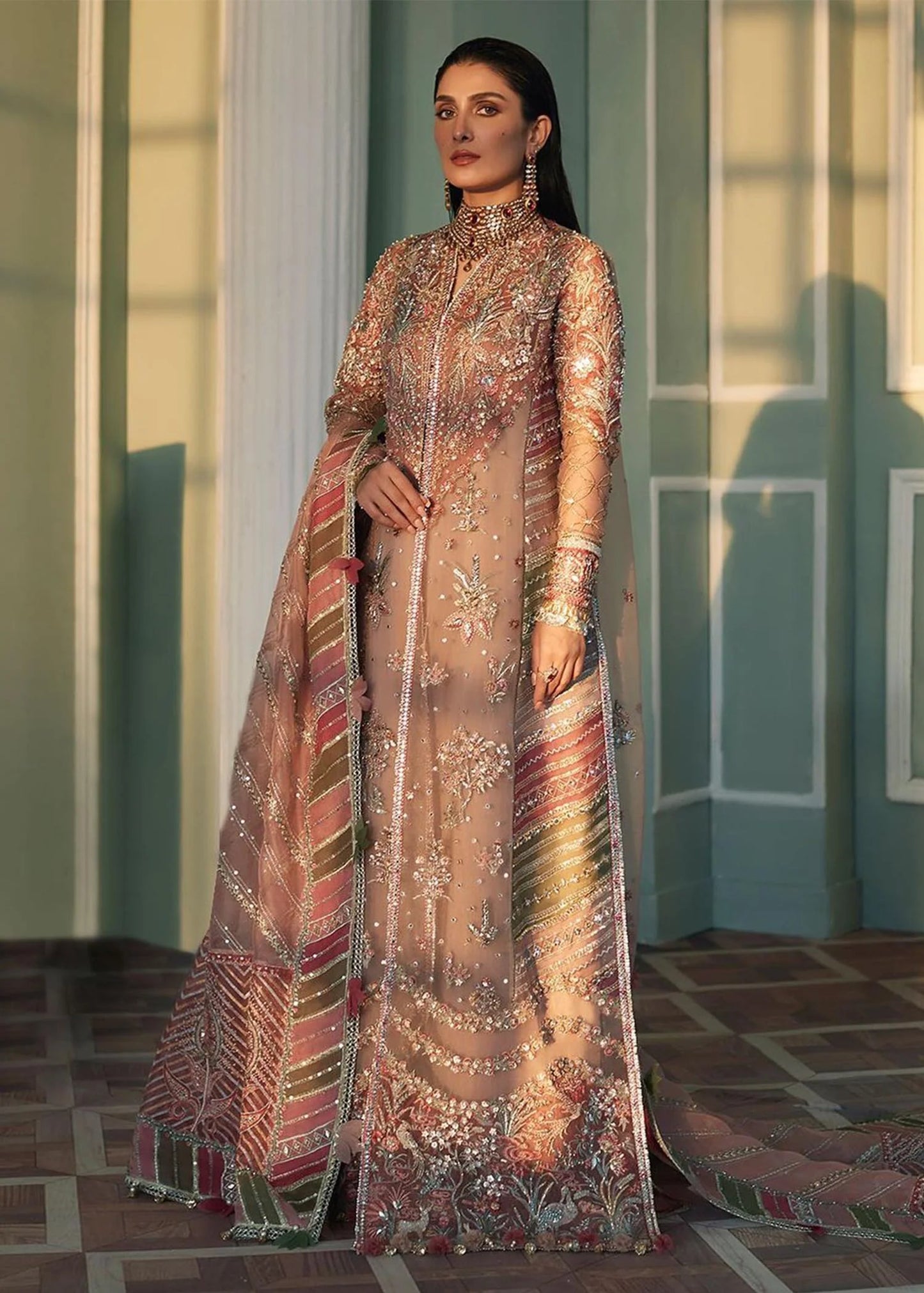 ÉLAN - Mehr | Organza Embellished & Embroidered Dress