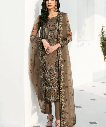 Zinia | Organza Embroidered Dress