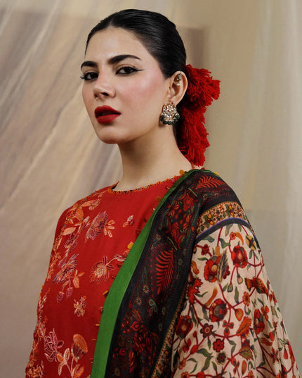 Hussain Rehar | Berry | Embroidered Lawn