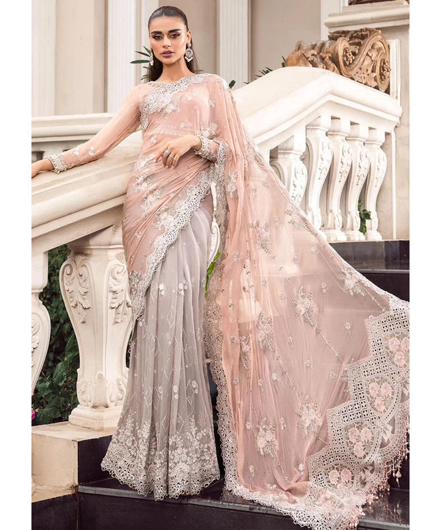 Maria B | Floral Chiffon Saree