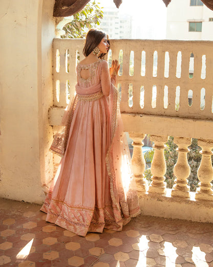 Faiza Saqlain | Hand Embellished Korean Raw Silk Churidar Dress