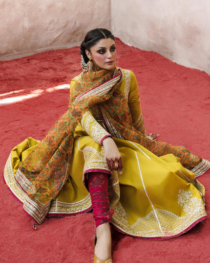 Hussain Rehar | Zard Bahaar | Pishwas Embroidered Lawn