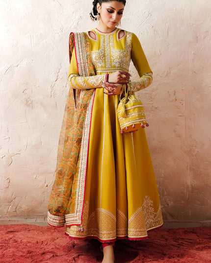 Hussain Rehar | Zard Bahaar | Pishwas Embroidered Lawn