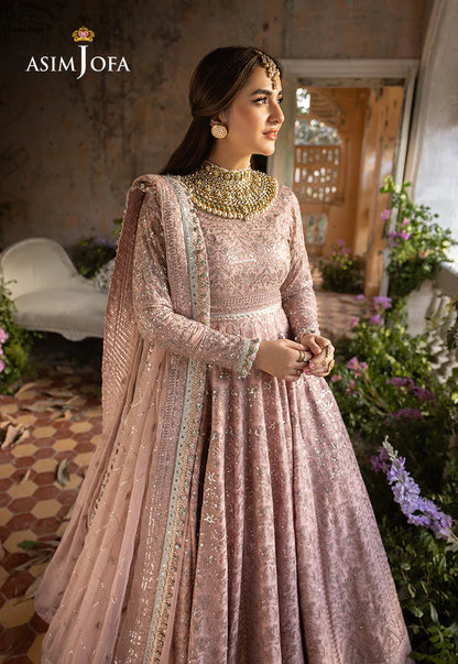 Asim Jofa | Festive Embroidered Chiffon Maxi Gown