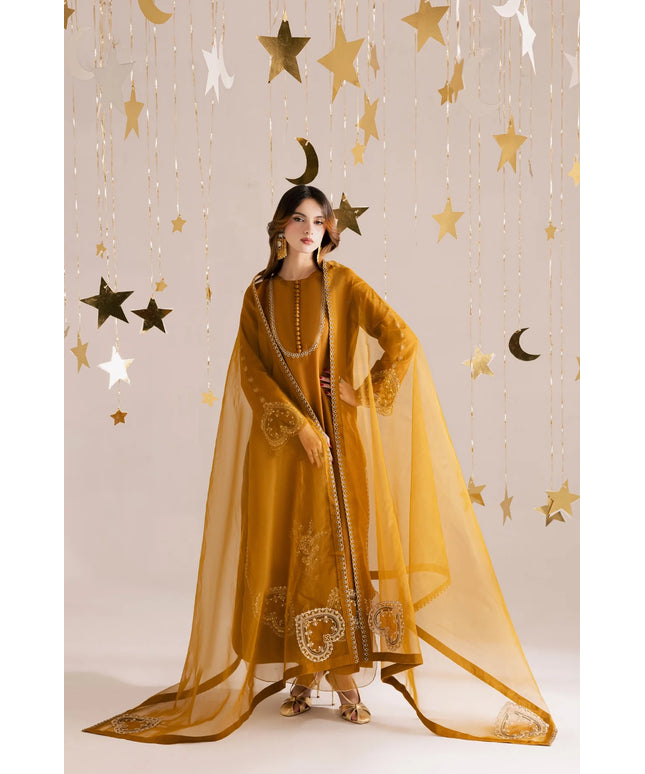 Janvi | Golden Brown Hand Embellished Suit