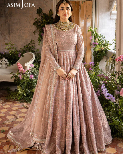 Asim Jofa | Festive Embroidered Chiffon Maxi Gown