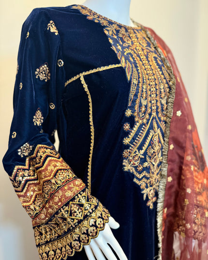 Baroque Midnight Navy Luxury 3-Piece Suit