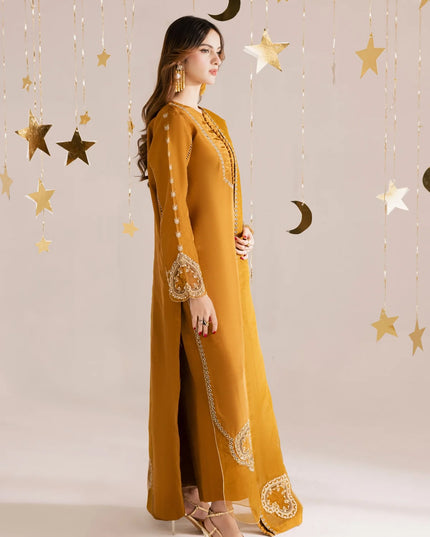 Janvi | Golden Brown Hand Embellished Suit