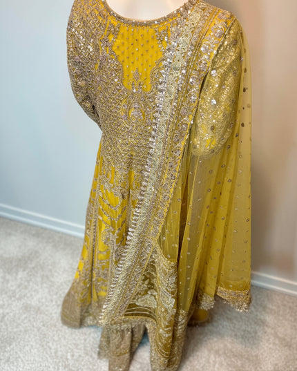 Faiza Saqlain Zard Noor Luxury 3-Piece Formal Suit