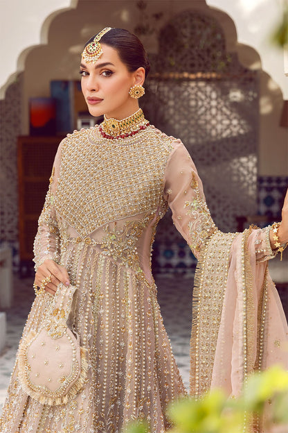 Rani Mehal | Pink Organza Embellished Bridal Lehenga