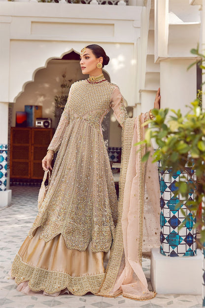 Rani Mehal | Pink Organza Embellished Bridal Lehenga
