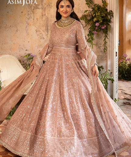 Asim Jofa | Festive Embroidered Chiffon Maxi Gown