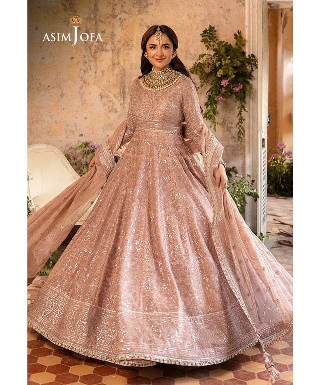 Asim Jofa | Festive Embroidered Chiffon Maxi Gown