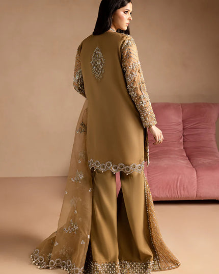 Sabahat | Hazel Wood Embroidered Hand Embellished Jacket Suit