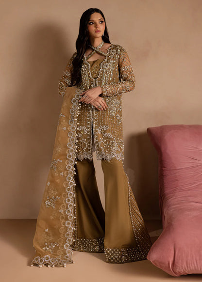 Sabahat | Hazel Wood Embroidered Hand Embellished Jacket Suit