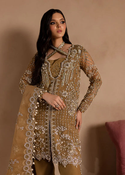Sabahat | Hazel Wood Embroidered Hand Embellished Jacket Suit