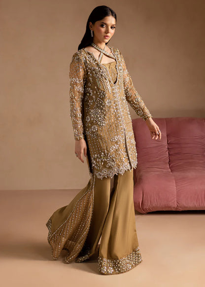 Sabahat | Hazel Wood Embroidered Hand Embellished Jacket Suit
