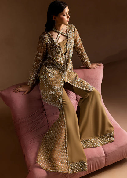 Sabahat | Hazel Wood Embroidered Hand Embellished Jacket Suit
