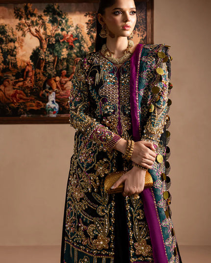 Zumar | Black Embroidered Hand Embellished Sharara