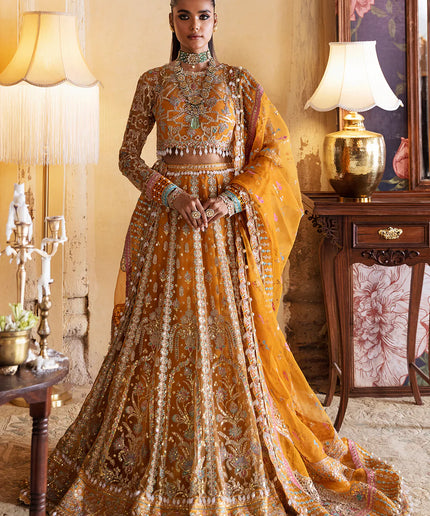Kamila | Wedding Wear Net Embroidered Lehenga