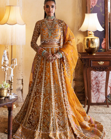Kamila | Wedding Wear Net Embroidered Lehenga
