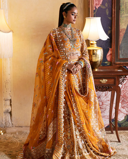 Kamila | Wedding Wear Net Embroidered Lehenga