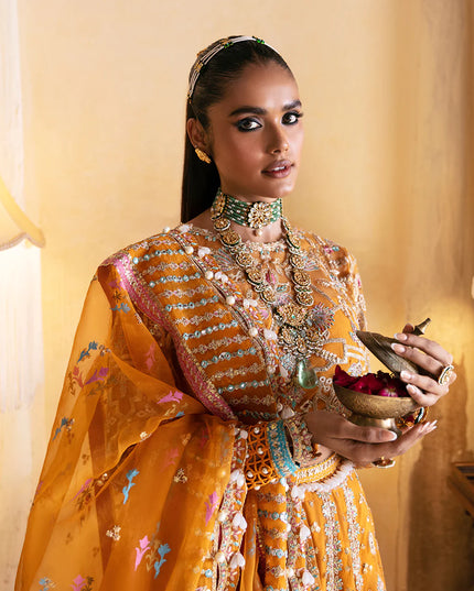 Kamila | Wedding Wear Net Embroidered Lehenga