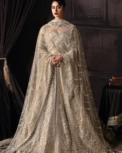 Margaret | Golden Zari Hand Embellished Front Panel Gown