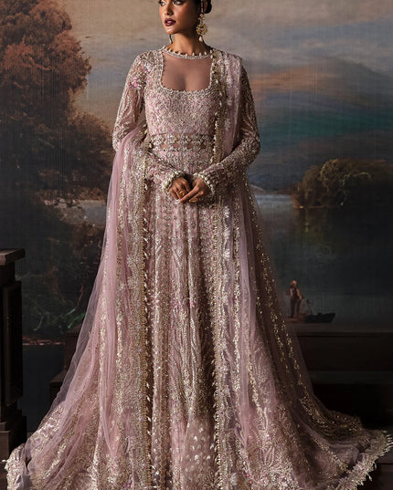 Isabella | Lilac Net Embellished Maxi Dress