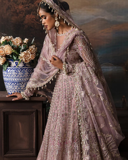 Isabella | Lilac Net Embellished Maxi Dress