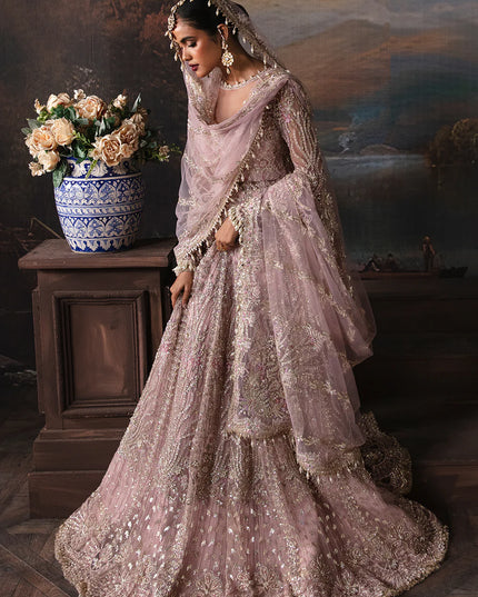 Isabella | Lilac Net Embellished Maxi Dress