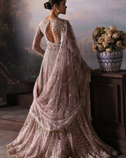 Isabella | Lilac Net Embellished Maxi Dress
