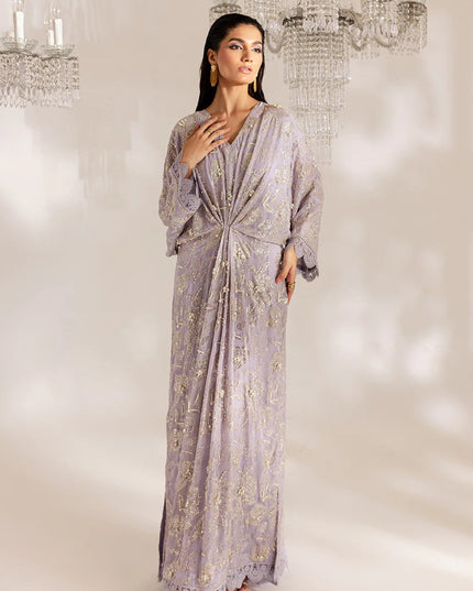 Ananya | Lavendar Sequined Hand Embellished Kaftan