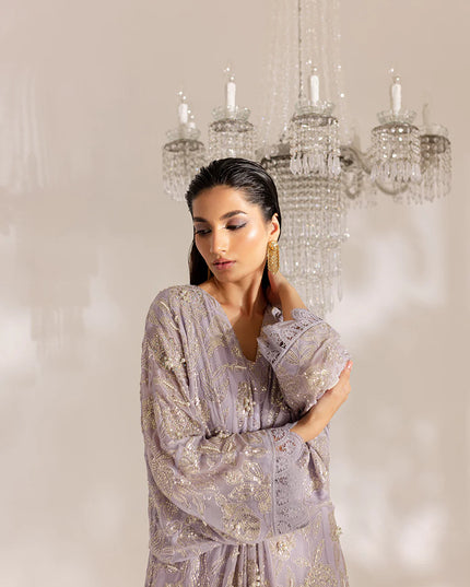 Ananya | Lavendar Sequined Hand Embellished Kaftan