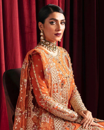 Qalamkar | Gotta Embroidered Sharara
