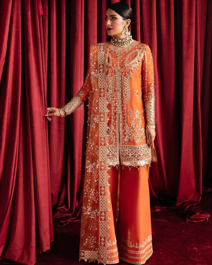 Qalamkar | Gotta Embroidered Sharara