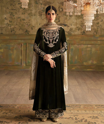 Faiza Saqlain | Embroidered Velvet Dress