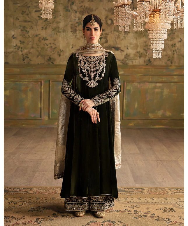 Faiza Saqlain | Embroidered Velvet Dress