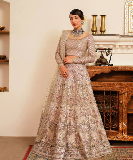 Faiza Saqlain | Embroidered Embellished Chiffon Lehenga Choli