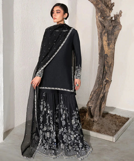 Faiza Saqlain | Embellished Korean Raw Silk Gharara