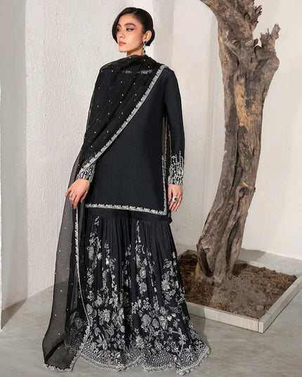 Faiza Saqlain | Embellished Korean Raw Silk Gharara