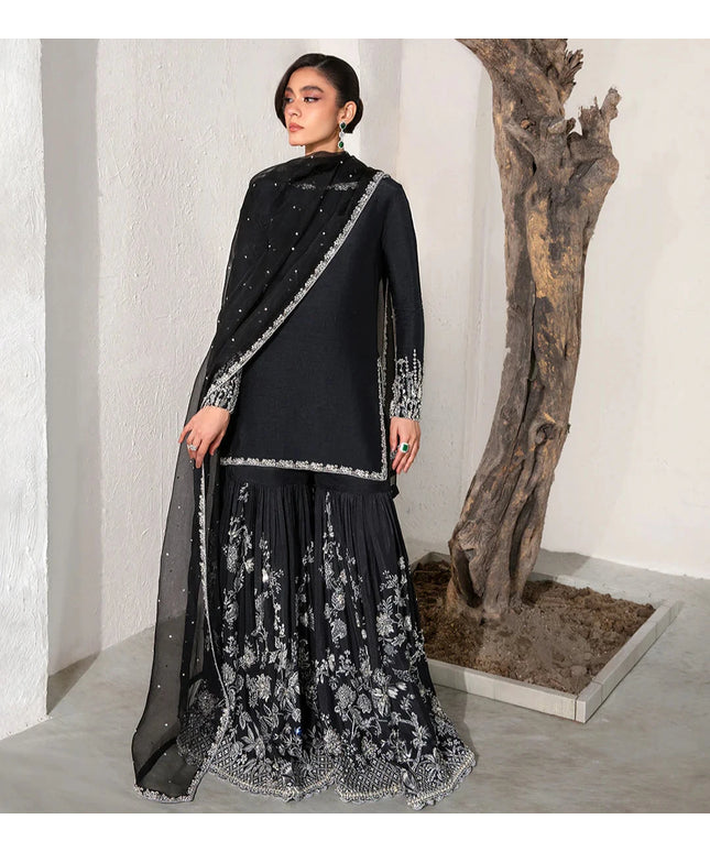 Faiza Saqlain | Embellished Korean Raw Silk Gharara