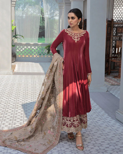 Faiza Saqlain | Embroidered Velvet Festive Wear