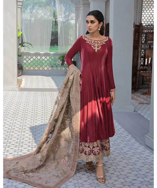 Faiza Saqlain | Embroidered Velvet Festive Wear