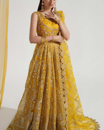 Mina | Embroidered Wedding Wear Maxi