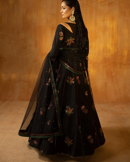 Tara | Festive Wear Silk Pishwas Dress