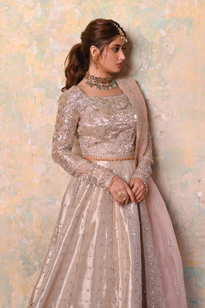 Qalamkar | Gotta Embroidered Lehenga with lace