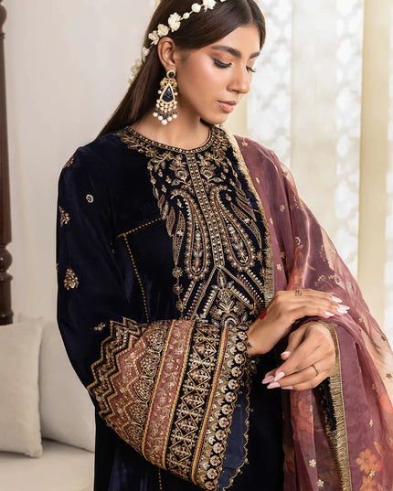 BAROQUE | Embroidered Pure Velvet Sharara