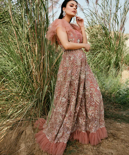 Stella | Rose Pink Embellished Co Ord Dress